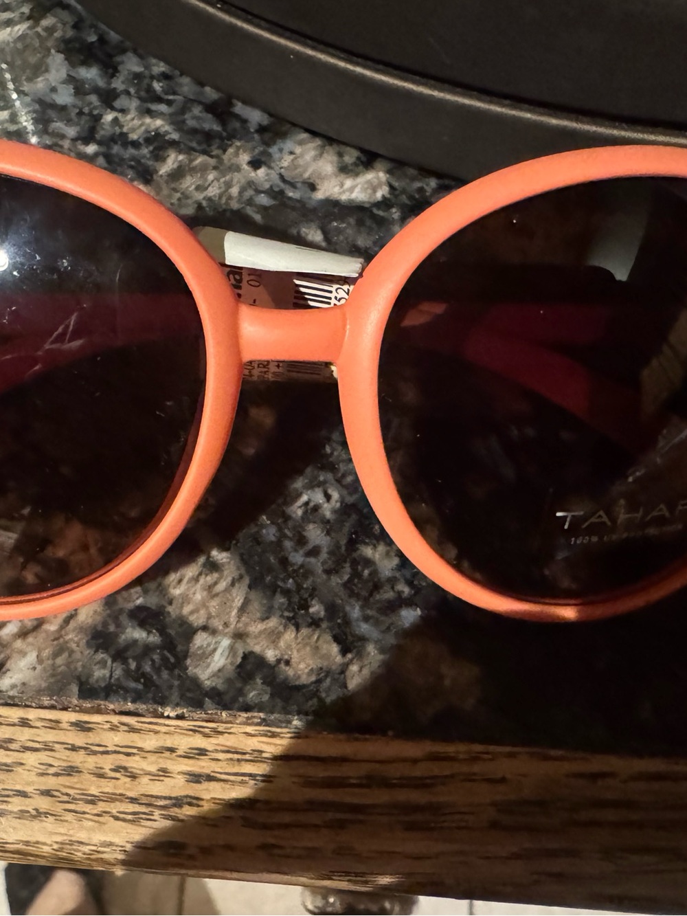Tahari Coral Round-Frame Sunglasses in Bright Coral